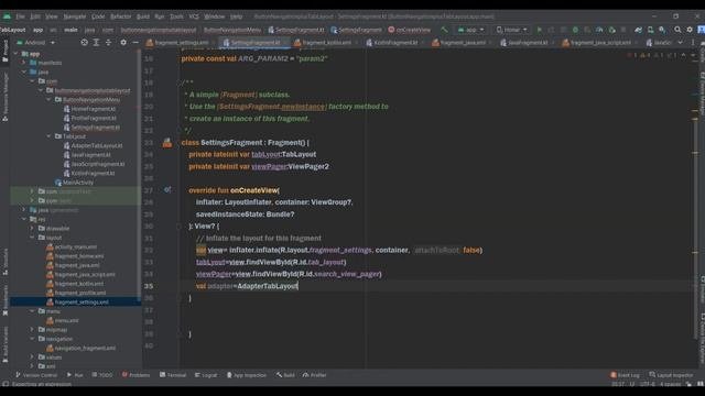 BottomNavigationView+TabLayout(Навигация) Android Studio/Kotlin