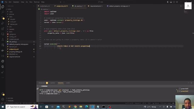 Rasa Real Estate Chatbot Configure SQLite3 Implement Database Seeding Script Tutorial (Real example