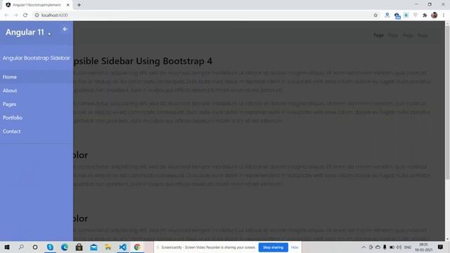 Angular 11 Collapsible Sidebar Using Bootstrap 4 смотреть онлайн