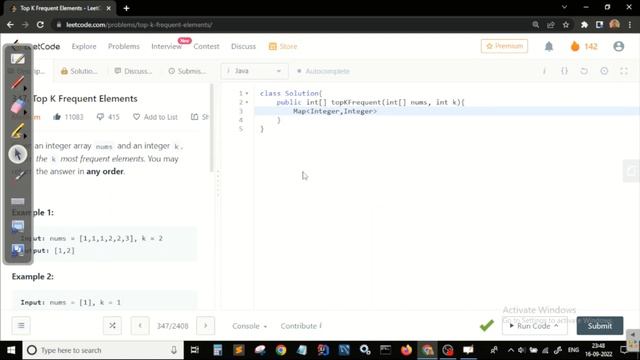 Top K Frequent Elements | Leetcode #347 | JAVA | DSA | Coding Interview Question смотреть онлайн