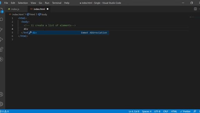 VS Code - HTML Tricks and Shortcuts(Emmet)