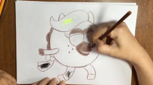 Нарисовать Игогошу из Смешариков.