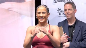 Amanda Serrano vs Miriam Gutierrez • FULL WEIGH-IN & FACE OFF • ShowTime Boxing