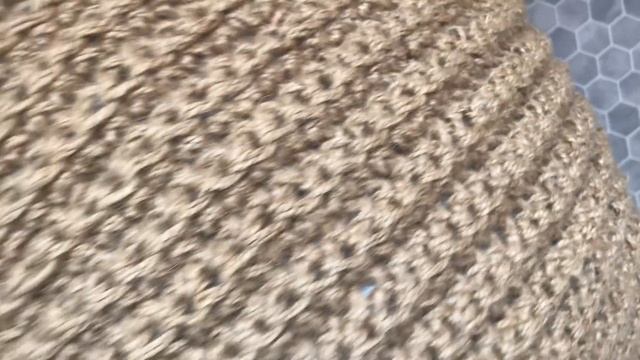 #Вязаный пуфик из джута. смотреть онлайн