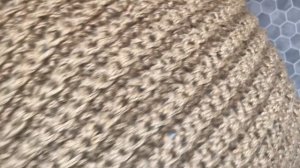 #Вязаный пуфик из джута.