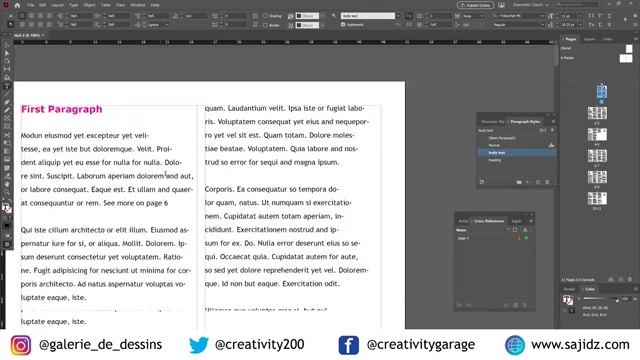 Learn to create Cross References in InDesign