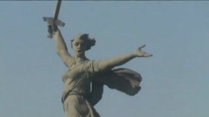 Родина-мать (Волгоград) проезжаем на поезде