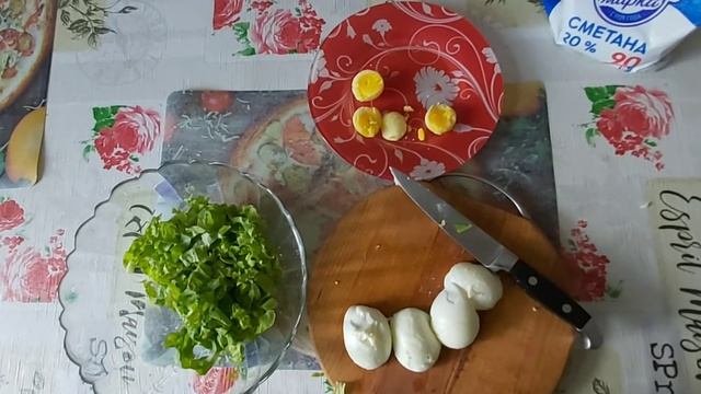Рецепт:Салат из листового салата с яйцом