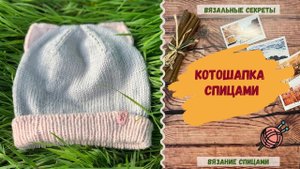 Котошапка спицами