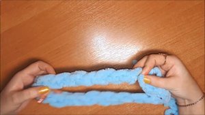 Вяжем Шапку и Снуд из Alize Puffy (Ализе Пуффи). Узор #4  из Alize Puffy для детского пледа.