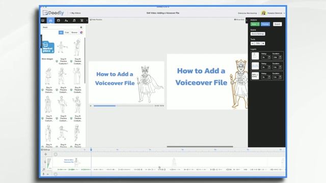 Как добавить озвучку к видео DOODLY? смотреть онлайн