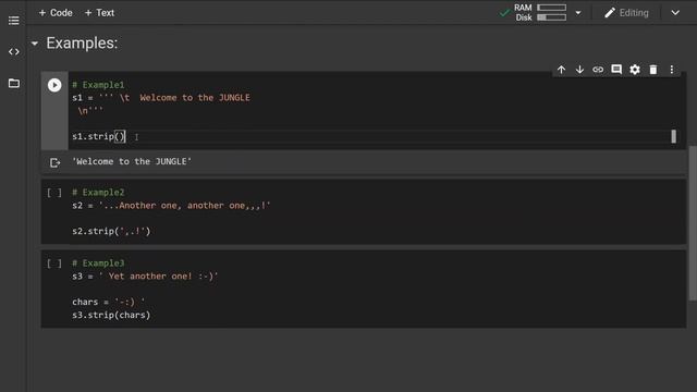 Python strip() string method