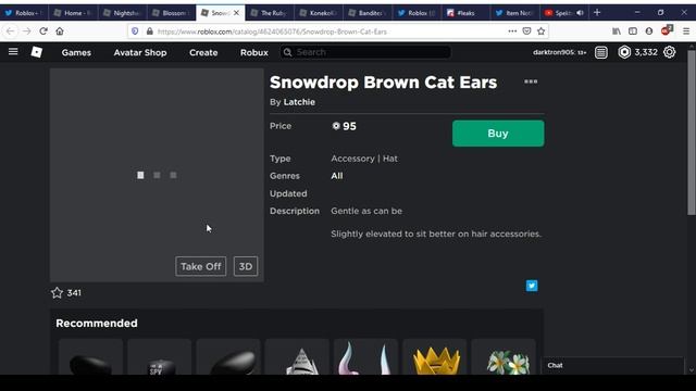 Nightshade Black Cat Ears And Blossom White Cat Ears | Roblox смотреть онлайн