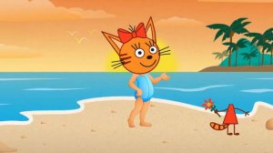 Three Cats Educational cartoons for children New cartoon series kittens went to the beach 2022