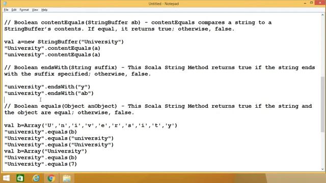 Scala - String Methods   Part1