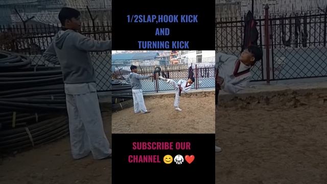 1/2 SLAP,HOOK KICK AND TURNING KICK#nepal #world #viral #taekwondo #swayambhu #korea