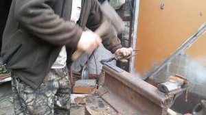 Ковка ножа из обоймы подшипника шх15