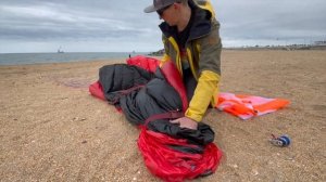 Как складывать, налистать парафойл?