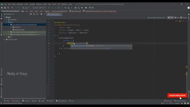 How to implement Custom Number Keyboard in Jetpack Compose | Android | Kotlin | Make it Easy