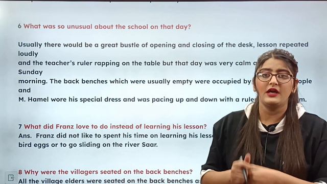 The last lesson class 12 question answer
