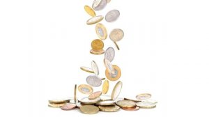 Звуки звона монет и копеек, звук падение монет на пол