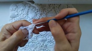 Как связать скатерть крючком,ч.1.Простая схема вязания крючком красивого узора. Мастер класс.