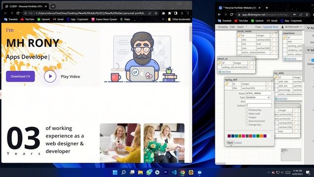 02.4-Database Design for Personal Portfolio Website || Portfolio Website in PHP | Code Camp BD- 202 смотреть онлайн
