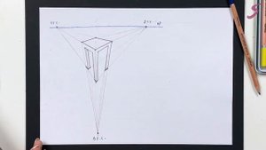 Рисование. Линейная перспектива. Три точки схода
