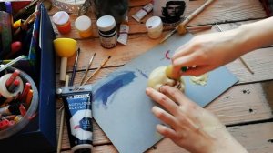Лицо куклы. Крашу акрилом. Тедди долл diy / handmade
