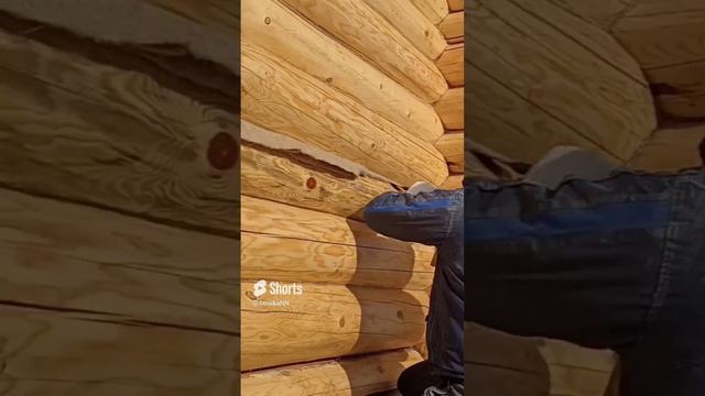 Конопатка БАНИ джутом на льняной основе.