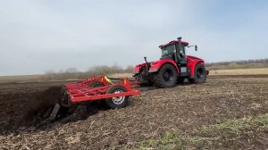 Работа культиватора КСУ-8 производства БДТ-АГРО. Обкатка Кировца 742М. Первая культивация!