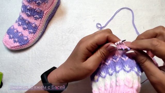 ?Вяжем вместе- короткие носочки на двух спицах без шва на подошве ➡️ МК ? смотреть онлайн