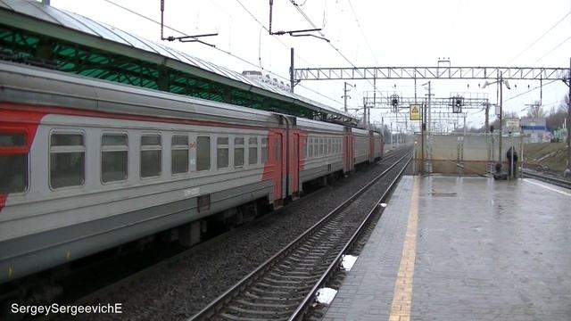 Электропоезд ЭД4М-0229 платформа Выхино смотреть онлайн