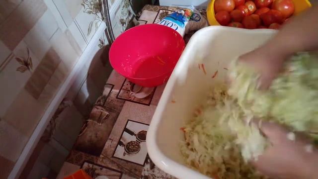 Квашеная капуста с помидорами /Квашеные помидоры как из бочки/Заготовки на зиму.