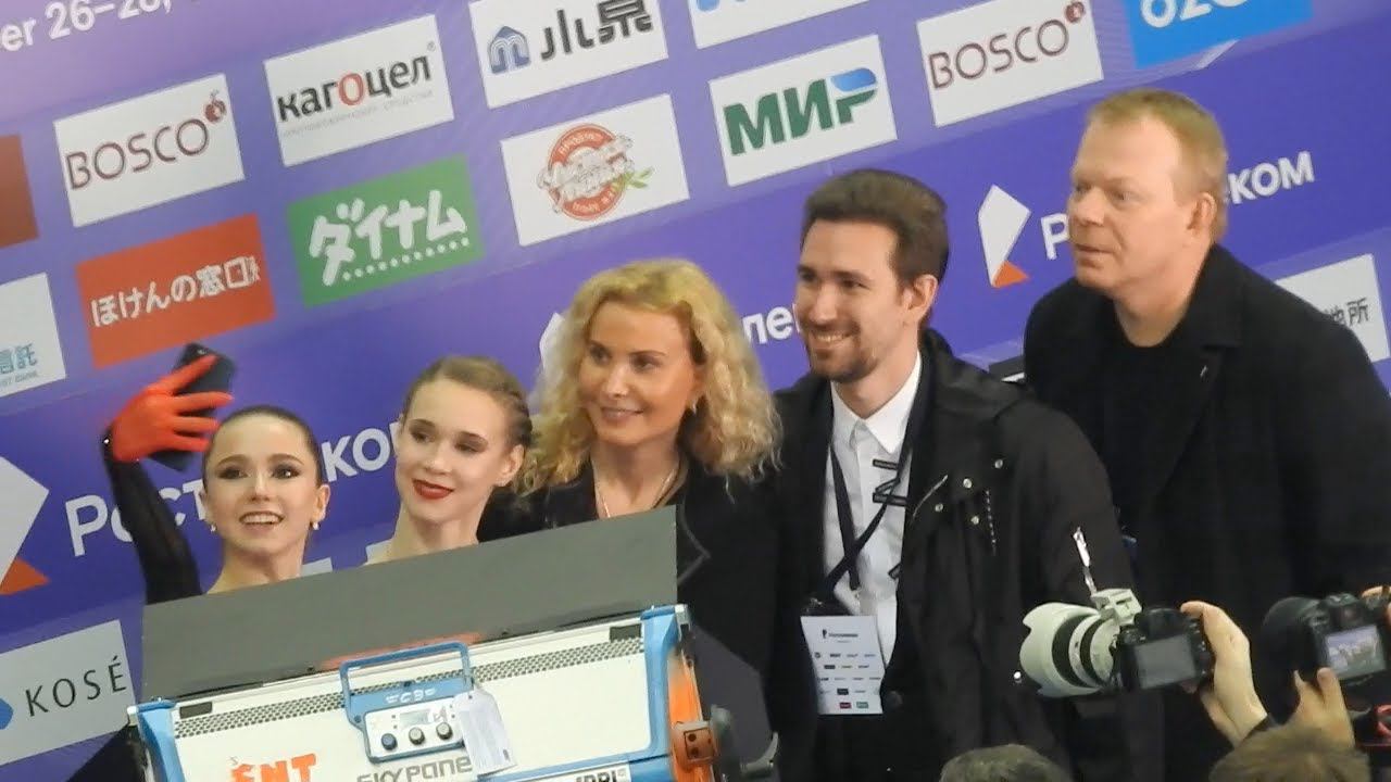 Реакция Тутберидзе на РЕКОРДЫ МИРА Камилы Валиевой в произвольной программе, Гран-при в Сочи 2021