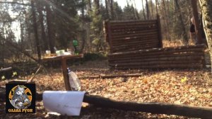 Строительство избы в лесу часть 2