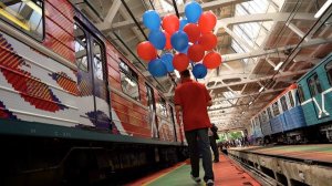 В Московском метро появился поезд ЦСКА / CSKA train appeard in Moscow Metro