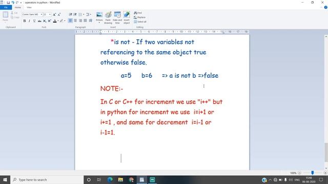Python 3 tutorial part 5(operators in python3)