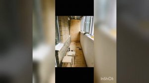 Балкон в стиле лофт.)