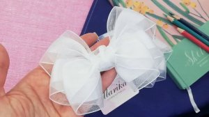Банты в школу. Белые банты на 1 сентября. Бантики Бианка