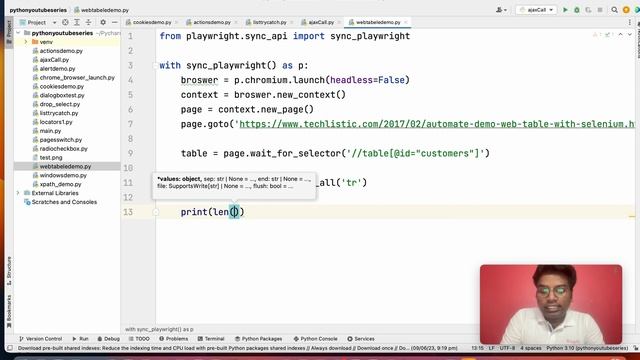12 - Automating Web Tables with Python Playwright: A Comprehensive Guide #tutorial #PythonAutomatio