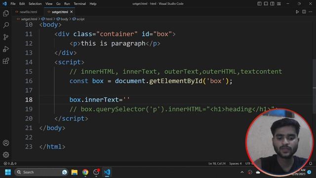 JAVASCRIPT Tutorial:InnerHTML, InnerText, textContent, outerHTML in JS DOM|| by @theCodeDefinition