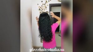 Наращивание кудрявых волос