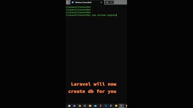 Laravel will now create db for you #laravel #php #automation #programming