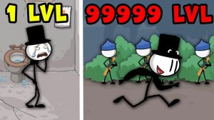 Эволюция Стикмена и ПОБЕГ из ТЮРЬМЫ в Prison Escape