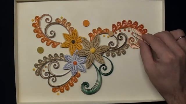 Квиллинг картина завитки мастер класс. Quilling master - class beautiful swirls. смотреть онлайн