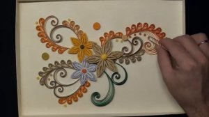 Квиллинг картина завитки мастер класс. Quilling master - class beautiful swirls.
