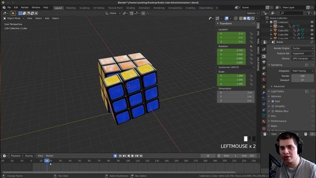 How to Animate A Rubik's Cube (Blender Tutorial) смотреть онлайн