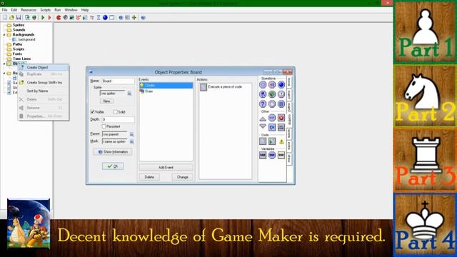 Game Maker Basic Chess Tutorial - Part 1/4: Setting Up the Board смотреть онлайн