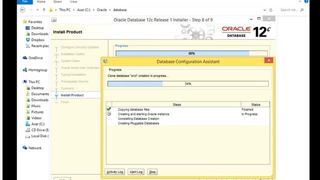 Oracle DataBase 12c Installation on Windows 8.0 or 8.1 Video 3 смотреть онлайн